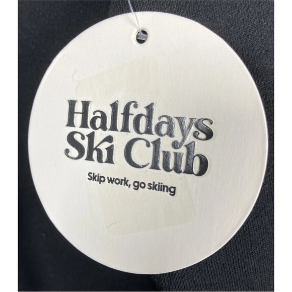 Halfdays Women's Ski Club Crewneck Sweatshirt Black Size 1 ‎ (XS/S) NWT $95 - Picture 3 of 8